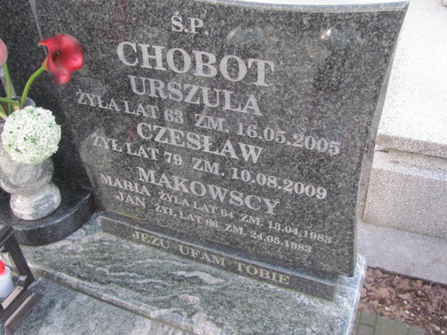 Urszula Chobot Częstochowa Kule - Grobonet - Wyszukiwarka osób pochowanych