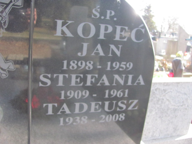 Stefania Kopeć 1909 Częstochowa Kule - Grobonet - Wyszukiwarka osób pochowanych