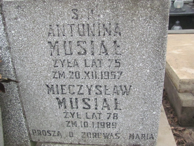 Antonina Musiał Częstochowa Kule - Grobonet - Wyszukiwarka osób pochowanych