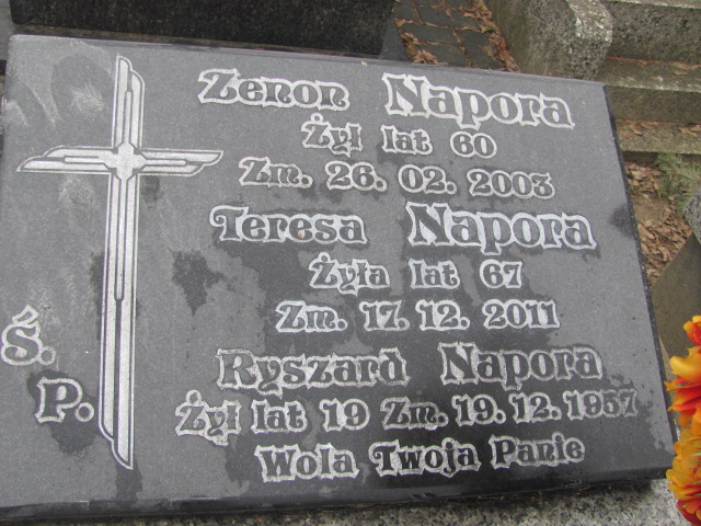 Teresa Napora  Częstochowa Kule - Grobonet - Wyszukiwarka osób pochowanych