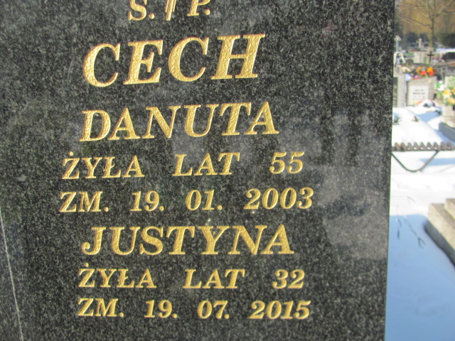 Justyna Cech  Częstochowa Kule - Grobonet - Wyszukiwarka osób pochowanych