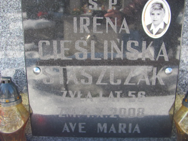 Irena Cieślińska  Częstochowa Kule - Grobonet - Wyszukiwarka osób pochowanych