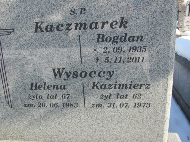 Bogdan Kaczmarek  1935 Częstochowa Kule - Grobonet - Wyszukiwarka osób pochowanych